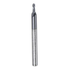 uxcell Ball Nose End Mill CNC Router Bit, 1/32" Radius 1/8" Shank Solid Carbide AlTiN Coated Upcut Spiral 2 Flutes Cutter Milling Tool, 1/16" Dia 1-1/2" Total Length