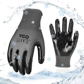 Vgo... 1/3Pairs Cold Weather Gloves,Winter Warm Gloves,Cold Storage or Freezer Use,Nitrile Coated(NT2110F)