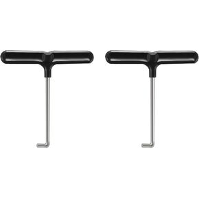 2 PCS Sports Folding Lace Tightener, Universal Trampoline Spring Tool - Steel J-Hook Style Frame - Portable Durable Skate Lace Tightener for Figure Roller Ice Hockey, Boots, Unisex's Laces Puller