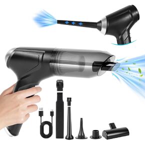 Powerful 16000PA Handheld Car Vacuum Cleaner - Cordless, Rechargeable, Portable, 2-in-1 Suction Vac with Air Duster /V01pro