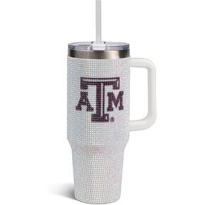 The Memory Company | Licensed NCAA 40oz White Bling Game Day Tumbler