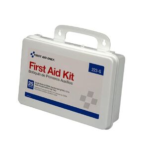 First Aid Only 223-G 25-Person Emergency First Aid Kit for Office, Home Improvement, and Construction with Gasket, 107 Pieces
