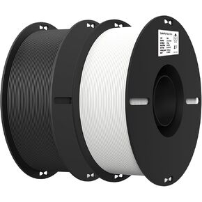 Creality 3D Printer Filament, PLA Filament 1.75mm Bundle for 3D Printing, Ender PLA Filament No-Tangling High Precision, Accuracy +/- 0.02mm (Black & White)