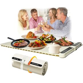 Food Warming Mats for Countertop,Warming Mat for Food Extra Large,Food Warming Mat,Silicone Electric Warming Trays for buffets Party 9 Temperature Levels,Food Warmer mat,Auto Shut-Off Easy Clean
