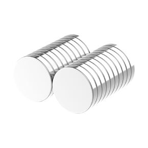 N52-3/4" D x 1/8" H - 20 Pack, Strong Neodymium Disc Magnets, Powerful Rare Earth Magnets, Round Fridge Magnets, Refrigerator Magnet for Whiteboard, Locker, DIY Building Scientific