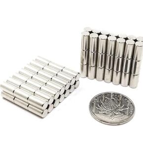 20 Pcs Silver 5x10 mm Round Neodymium Magnets N35 Magnet Disc Cylinder Rare Earth Magnet,Rare Earth Magnets, Industrial Magnets