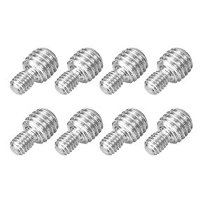 uxcell M6x10mm to M10x10mm Double End Threaded Stud Screw Bolt, 8Pcs 304 Stainless Steel Thread Reducer Adapter for Furniture Machinery Assembly Fastener