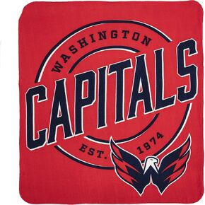Northwest NHL Washington Capitals Unisex-Adult Fleece Throw Blanket, 50" x 60", Campaign