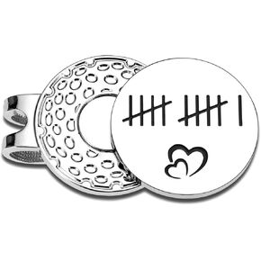Valentines Day Gifts for Husband 11th Anniversary Steel Gifts Golf Ball Marker Hat Clip 11 Year Anniversary for Him Her 11th Anniversary Magnet Golf Accessories for Men from Wife Wedding Anniversary