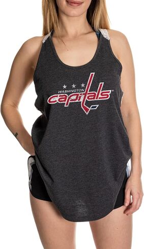 Calhoun NHL Ladies Flowy Racerback Crochet Lace Tank Top in Saudi Arabia