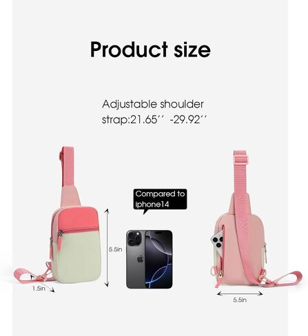 Small Initial Sling Bag Crossbody Bag Fanny Pack for Teens Kids, Cute Multi-colored Chest Bag Belt Bag Birthday Gifts in Saudi Arabia