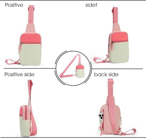 Small Initial Sling Bag Crossbody Bag Fanny Pack for Teens Kids, Cute Multi-colored Chest Bag Belt Bag Birthday Gifts in Saudi Arabia