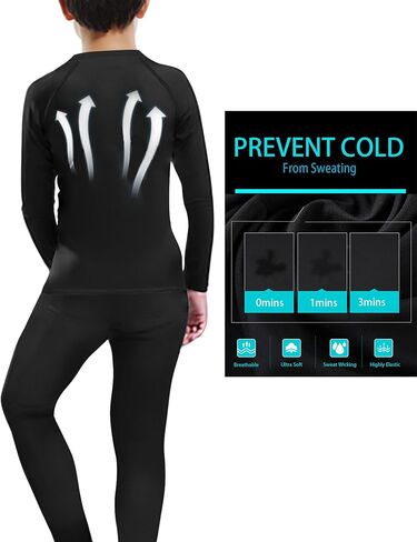 1/3 Pack Boys Youth Compression Shirts Long Sleeve Quick Dry Sports Undershirts Football Basketball Cold Weather Kids in Saudi Arabia
