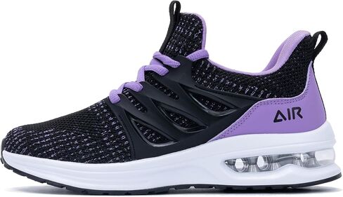 Women's Air Running Shoes Athletic Tennis Walking Slip On Shoes Lightweight Casual Sneakers for Gym Jogging Workout Black Size 7.5 in Saudi Arabia