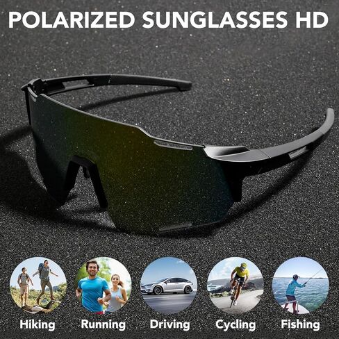 Cycling Glasses Sports Sunglasses, UV400 Protection, Men Women Running Fishing Driving Baseball Glasses in Saudi Arabia
