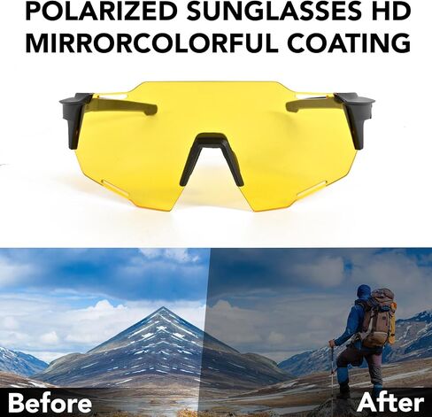 Cycling Glasses Sports Sunglasses, UV400 Protection, Men Women Running Fishing Driving Baseball Glasses in Saudi Arabia