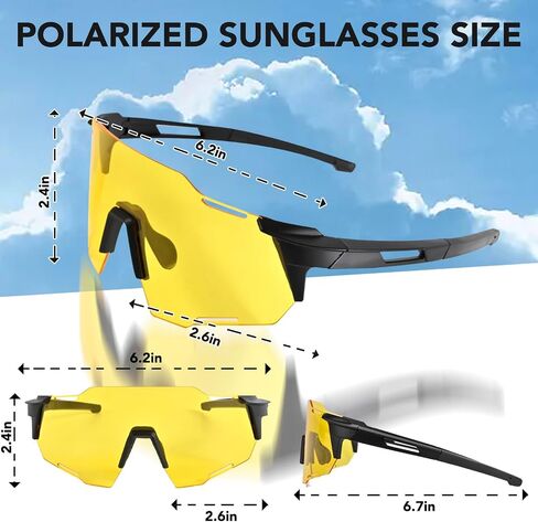 Cycling Glasses Sports Sunglasses, UV400 Protection, Men Women Running Fishing Driving Baseball Glasses in Saudi Arabia