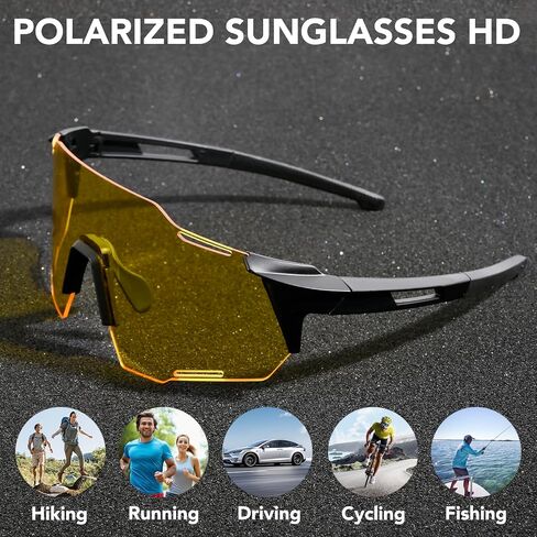 Cycling Glasses Sports Sunglasses, UV400 Protection, Men Women Running Fishing Driving Baseball Glasses in Saudi Arabia