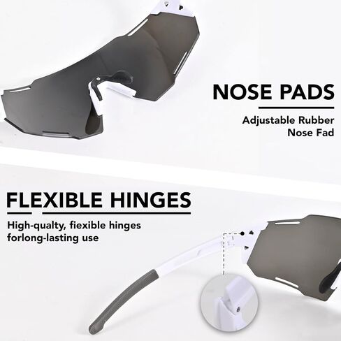 Cycling Glasses Sports Sunglasses, UV400 Protection, Men Women Running Fishing Driving Baseball Glasses in Saudi Arabia