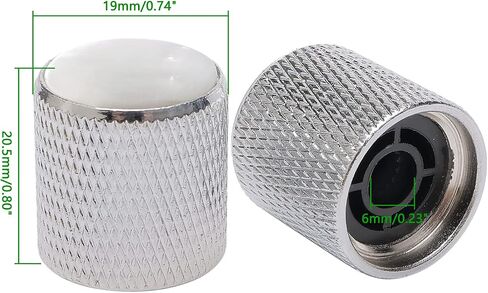 Metal Domed Volume Tone Control Knob Pearl White Top for Electric Guitar Pack of 4 in Saudi Arabia