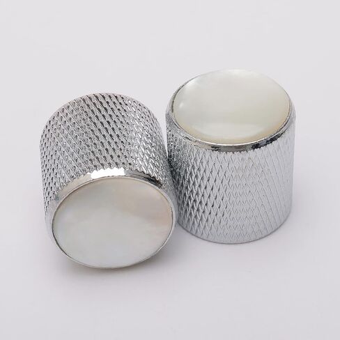Metal Domed Volume Tone Control Knob Pearl White Top for Electric Guitar Pack of 4 in Saudi Arabia