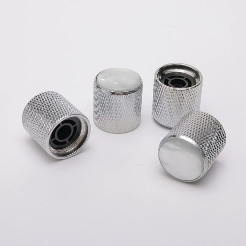 Metal Domed Volume Tone Control Knob Pearl White Top for Electric Guitar Pack of 4 in Saudi Arabia