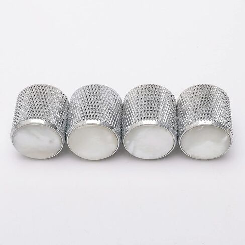 Metal Domed Volume Tone Control Knob Pearl White Top for Electric Guitar Pack of 4 in Saudi Arabia