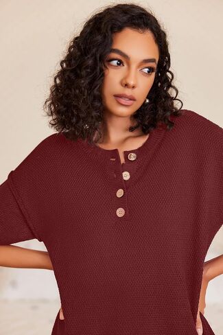 Ekouaer Women's 2 Piece Sweater Sets Knit Pullover Tops and Wide Leg Pants Loose Tracksuit Lounge Set Outfits Rosy, XL in Saudi Arabia