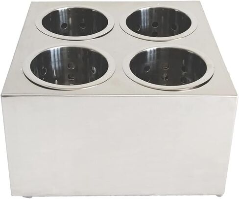 التجارية 4-Hole الفولاذ المقاوم للصدأ اسطوانة أطباق الفضيات حامل أواني منظم الحلوى in Saudi Arabia