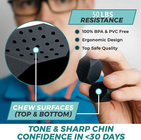 Jawline Exerciser For Men & Women – 3 Silicone Resistance Levels For Jawline Exercises (6 Pcs) Effective Jawworkout Device For Beginner, Intermediate & Advanced Users – Redefine Your Jawline With in Saudi Arabia