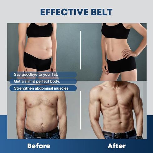 ABS Stimulator Belt Muscle Machine: EMS Fitness Abdominal Toning Belt for Weight Loss - Vital Flex Core Workout Trainer for Men Women Home Office Exercise Equipment in Saudi Arabia