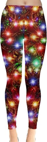 CowCow Womens Soft Stretch Opaque Tights Xmas Night Christmas Leggings - 2XL in Saudi Arabia