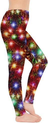 CowCow Womens Soft Stretch Opaque Tights Xmas Night Christmas Leggings - 2XL in Saudi Arabia