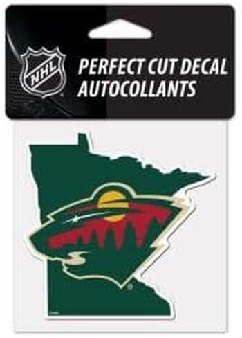 NHL Minnesota Wild 4 x 4 inch Perfect Cut Color Decal in Saudi Arabia