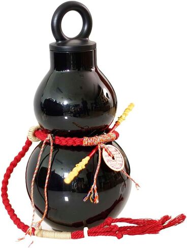 زجاجة مياه على شكل قرع 800 مل/28 أونصة زجاجة مياه على شكل قرع مع هراوة ذهبية صغيرة وعملة نحاسية وحبل تزيين وملصقات DIY زجاجة قرع مستوحاة من الطراز القديم الصيني in Kuwait