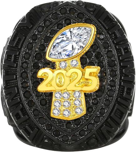 جائزة 2025 Fantasy Football Championship Ring League Champion Trophy Rings Premium للفائز in Saudi Arabia