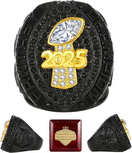 جائزة 2025 Fantasy Football Championship Ring League Champion Trophy Rings Premium للفائز in Saudi Arabia