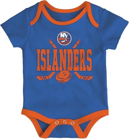 Outerstuff New York Islanders 3-Pack Full Strength Team Logo Newborn/Infant Baby Bodysuit Onesie in Saudi Arabia