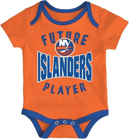 Outerstuff New York Islanders 3-Pack Full Strength Team Logo Newborn/Infant Baby Bodysuit Onesie in Saudi Arabia