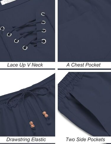 COOFANDY Men Linen Short Set 2 Piece Beach Lace Up Shirts Elastic Waist Shorts Outfit in Saudi Arabia