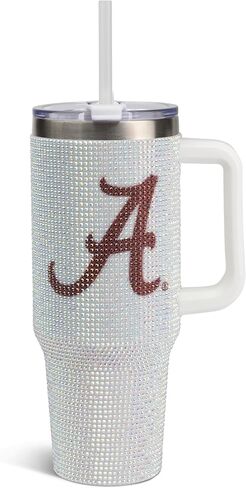 The Memory Company | Licensed NCAA 40oz White Bling Game Day Tumbler in Saudi Arabia