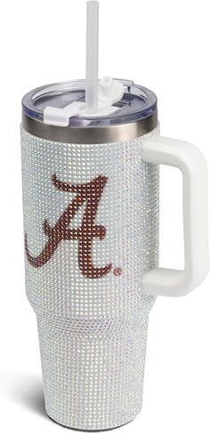 The Memory Company | Licensed NCAA 40oz White Bling Game Day Tumbler in Saudi Arabia