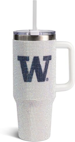 The Memory Company | Licensed NCAA 40oz White Bling Game Day Tumbler in Saudi Arabia