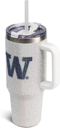 The Memory Company | Licensed NCAA 40oz White Bling Game Day Tumbler in Saudi Arabia