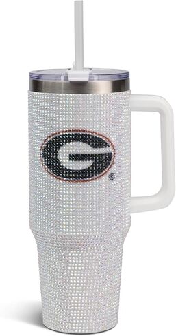 The Memory Company | Licensed NCAA 40oz White Bling Game Day Tumbler in Saudi Arabia