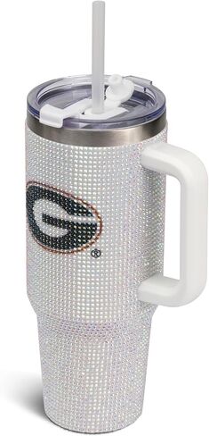 The Memory Company | Licensed NCAA 40oz White Bling Game Day Tumbler in Saudi Arabia