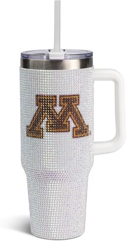 The Memory Company | Licensed NCAA 40oz White Bling Game Day Tumbler in Saudi Arabia