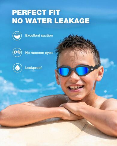 Zionor Kids Swim Goggles ، G1mini Mix Colorblock plick ribized no leading anti anti idgn in Kuwait