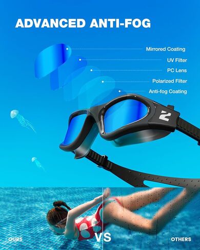 Zionor Kids Swim Goggles ، G1mini Mix Colorblock plick ribized no leading anti anti idgn in Kuwait