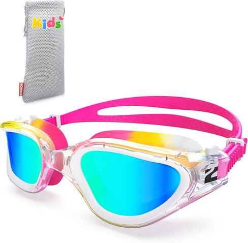 Zionor Kids Swim Goggles ، G1mini Mix Colorblock plick ribized no leading anti anti idgn in Kuwait